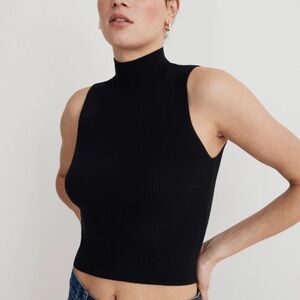 Madewell Black Mock Neck Tank Top